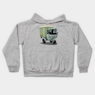 Cartoon delivery  cargo scooter Kids Hoodie